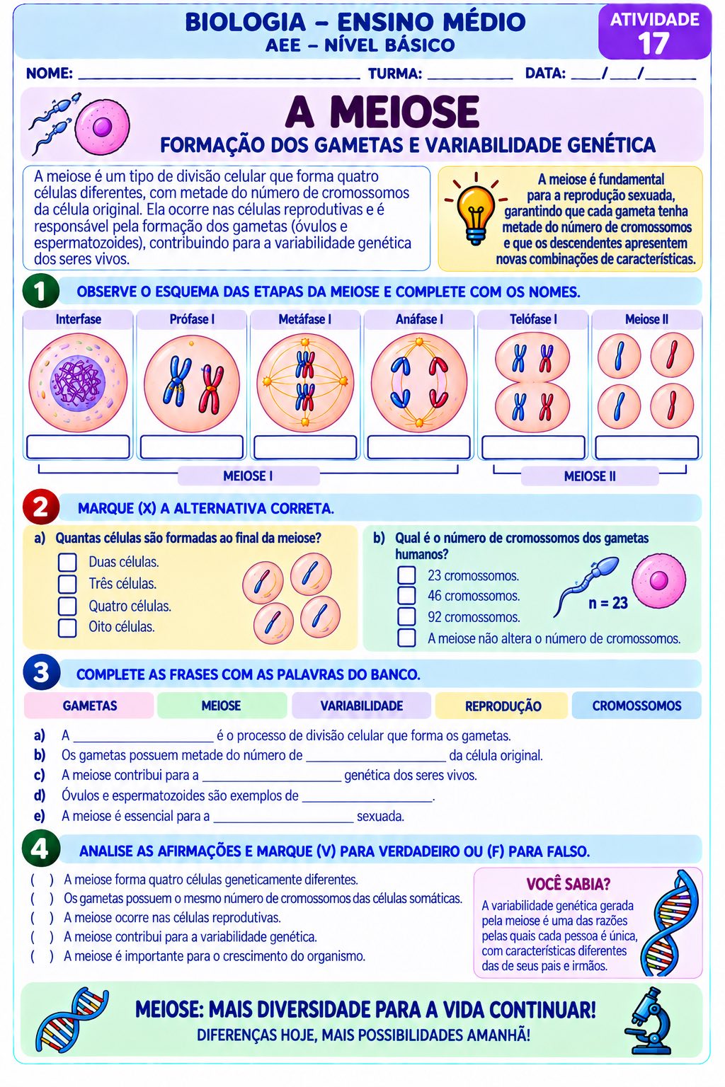 Biologia em Ação: 20 Atividades Adaptadas para o Ensino Médio – AEE — amostra 1: 20 atividades adaptadas de Biologia para…