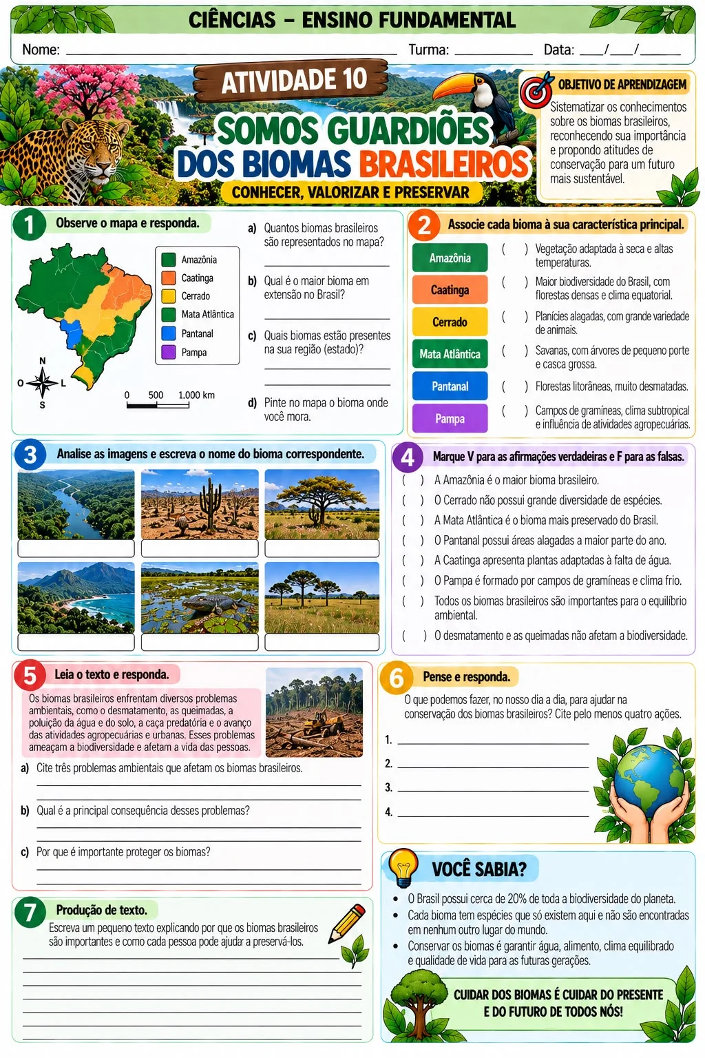 Biomas Brasileiros: Apostila de Ciências para Ensino Fundamental — amostra 4: Apostila de Ciências sobre os biomas…