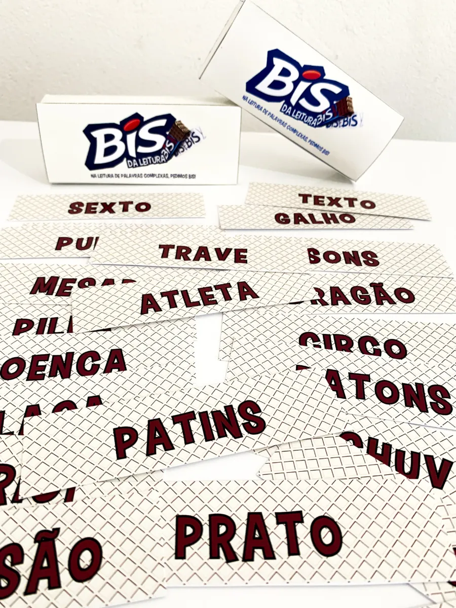 Bis da Leitura: Jogo de Palavras e Alfabetização! — amostra 1: Jogo lúdico com 200 palavras, sendo 100 simples e 100…