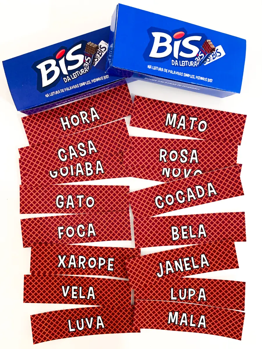 Bis da Leitura: Jogo de Palavras e Alfabetização! — amostra 2: Jogo lúdico com 200 palavras, sendo 100 simples e 100…