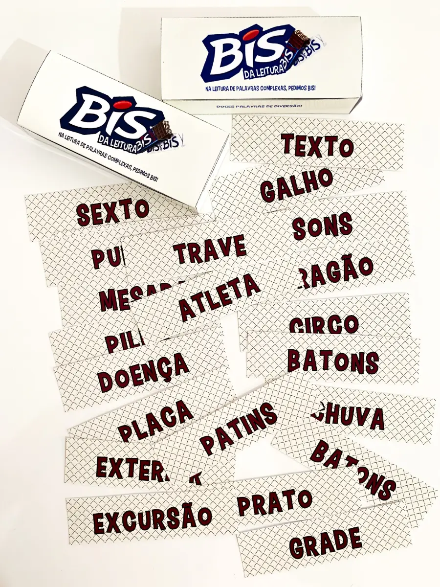 Bis da Leitura: Jogo de Palavras e Alfabetização! — amostra 3: Jogo lúdico com 200 palavras, sendo 100 simples e 100…