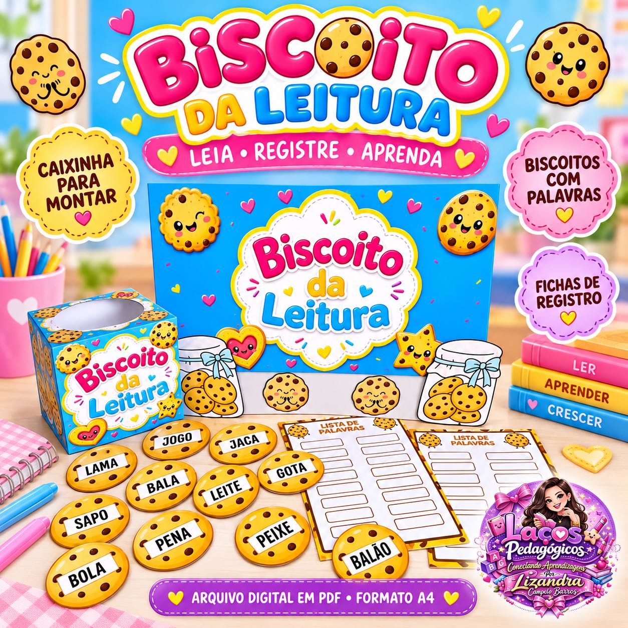 Biscoito da Leitura: Atividade de Alfabetização Anos Iniciais — capa do material