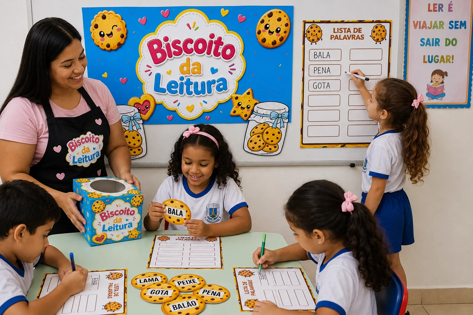 Biscoito da Leitura - Para desenvolver a leitura e a escrita. — amostra 1: 🍪 Biscoito da Leitura 📚