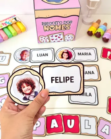 Biscoito dos Nomes  Atividade Nome Próprio na Educação Infantil — capa do material