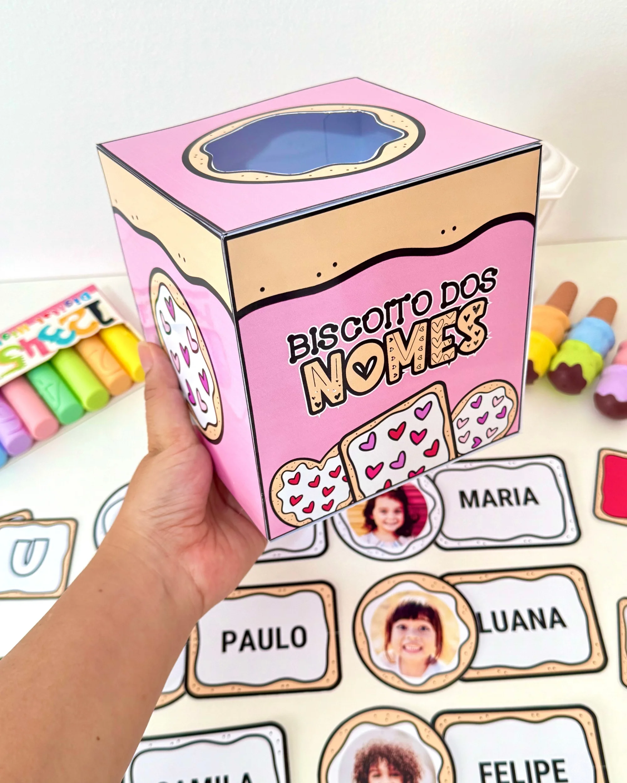 Biscoito dos Nomes | Atividade Nome Próprio na Educação Infantil | Pareamento e Letras Móveis — Alfabetização para Educação…