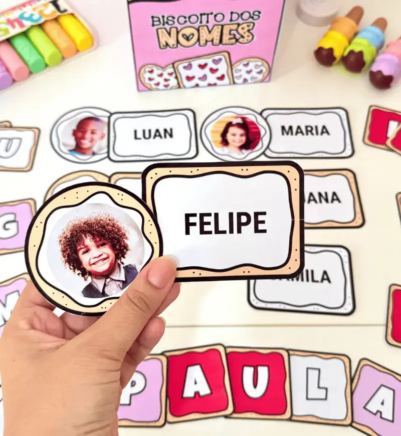 Biscoito dos Nomes: nome próprio na Educação Infantil — amostra 3: Como usar em sala de aula