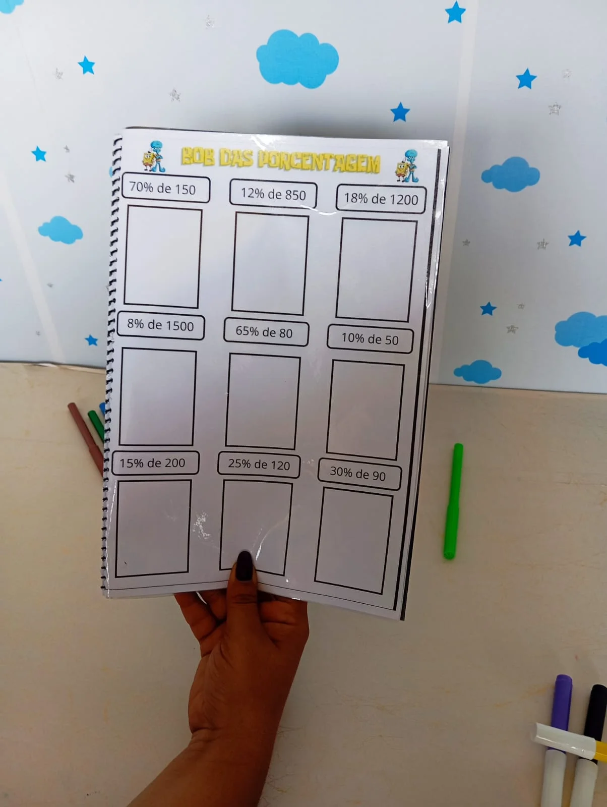 Bob das Porcentagens: Descubra as Porcentagens com Bob Esponja! — amostra 5: Ensinar o conceito de porcentagem de forma…
