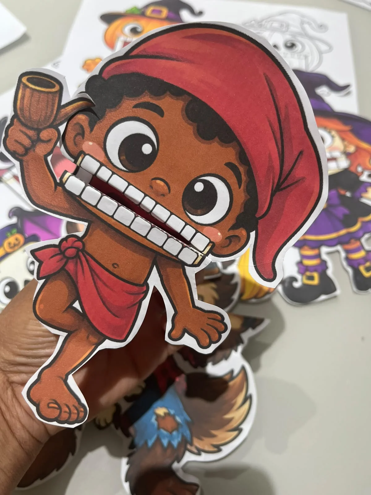 Boca Articulada Halloween e Dia do Saci — amostra 3: Kit de bocas articuladas de Halloween e folclore brasileiro, com…