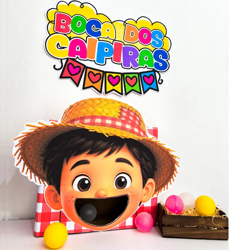 Boca dos Caipiras: Jogo de Festa Junina para Imprimir — amostra 1: Boca dos Caipiras: brincadeira junina com movimento