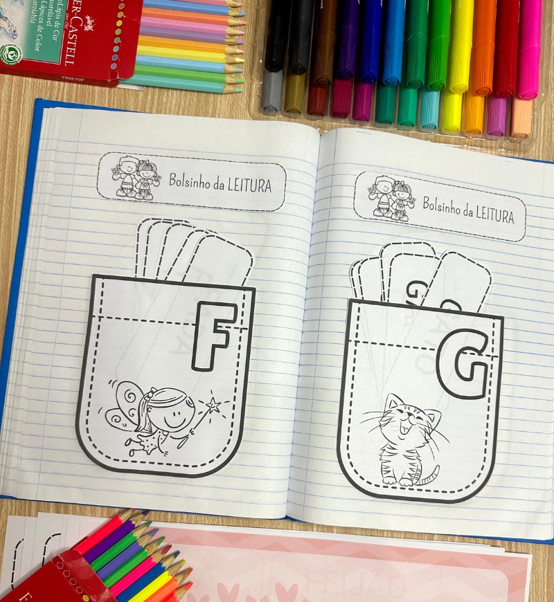 Bolsinho da Leitura: Alfabeto e Palavras em PDF — amostra 2: O que está incluído no material