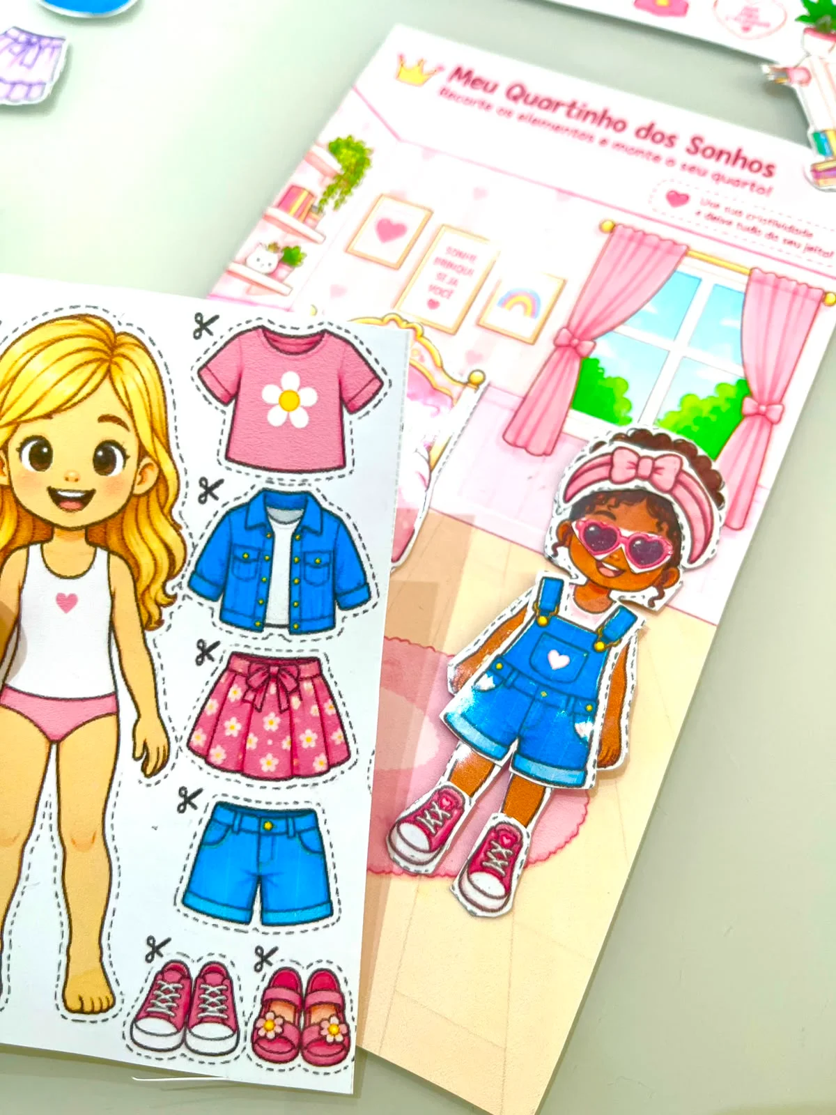 Boneca de Papel Recorta e Veste – Dia das Crianças — amostra 6: Atividade de boneca de papel para recortar, vestir e…