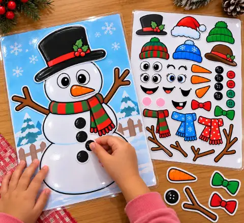 Boneco de neve montável — capa do material