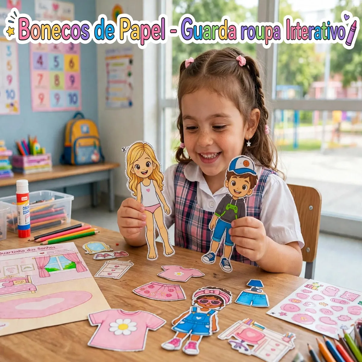 Bonecos de Papel - Guarda roupa Interativo Dia das Crianças — Datas comemorativas para Educação Infantil: Uma coleção…