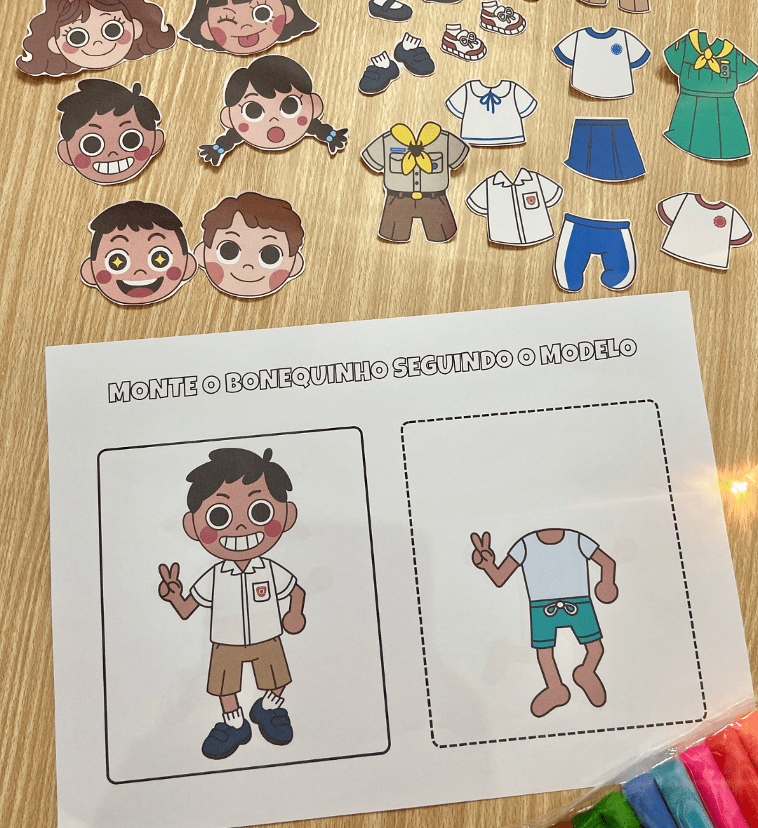 Bonequinhos para montar: observação e criação na Educação Infantil — amostra 3: Como usar em sala de aula