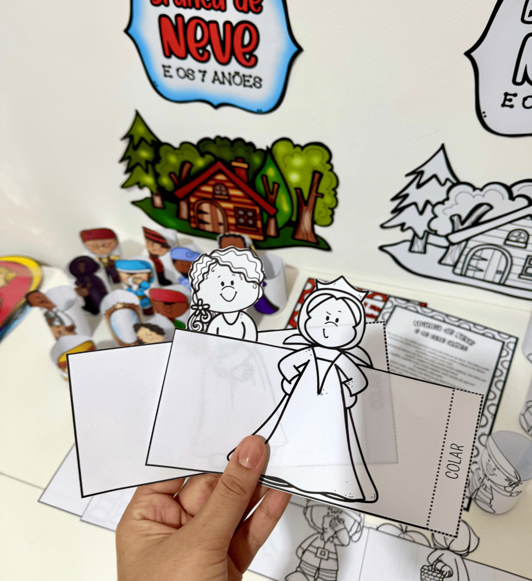 Branca de Neve 3D: personagens e cenário para contar histórias — amostra 6: Enriqueça a contação de Branca de Neve com…