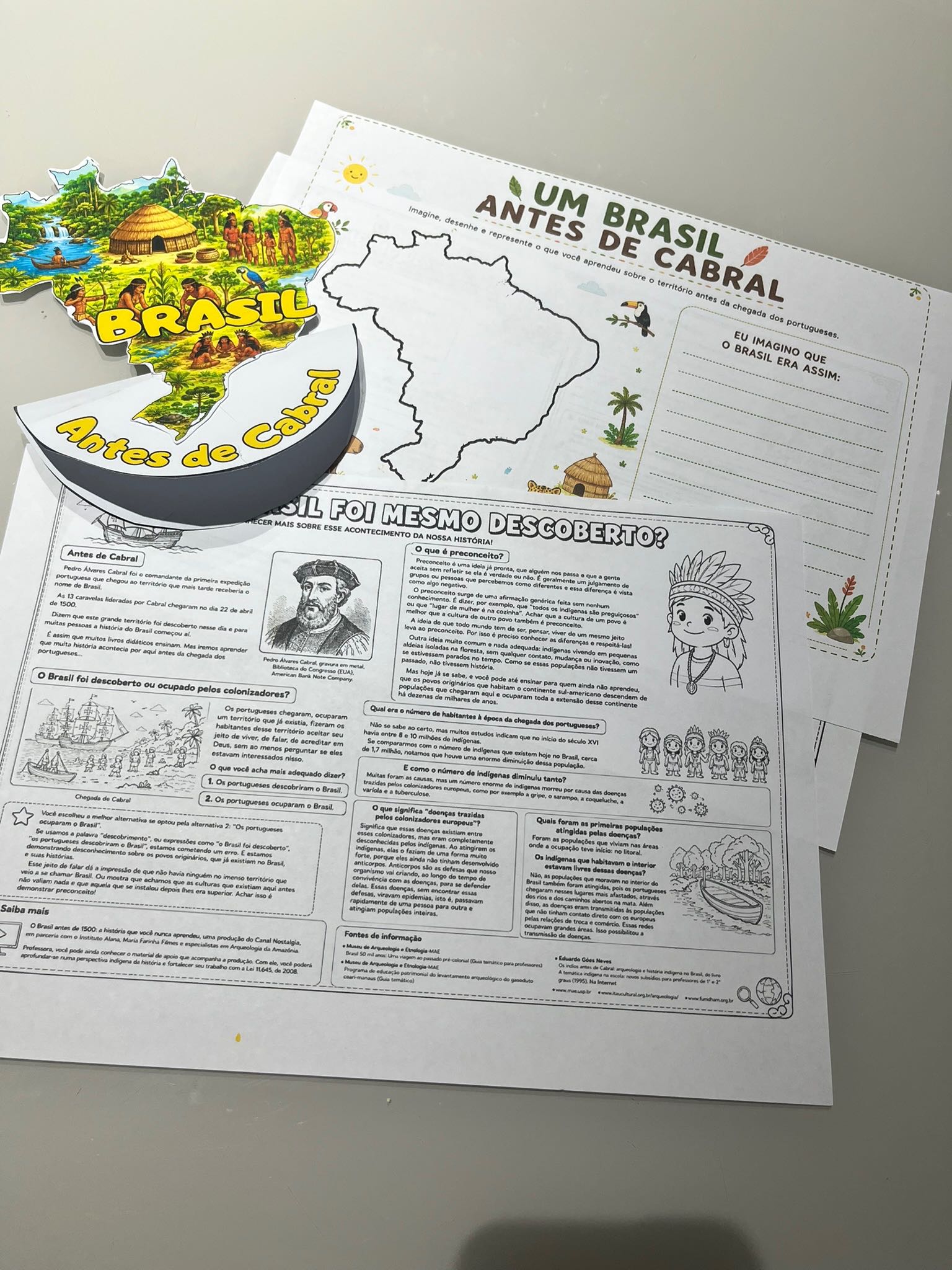 Brasil Antes de Cabral: Atividade sobre Povos Originários — amostra 5: Conheça o Brasil antes de 1500