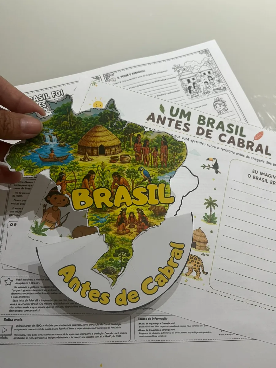 Brasil antes de Cabral: Povo Indígena - Atividade + Balancê — amostra 2: Antes da chegada dos portugueses, este território…