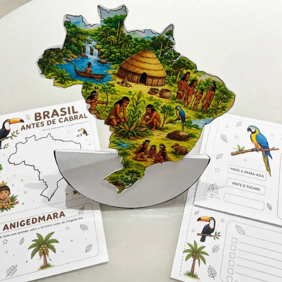 Brasil antes de Cabral: Povo Indígena - Atividade + Balancê — amostra 5: Antes da chegada dos portugueses, este território…