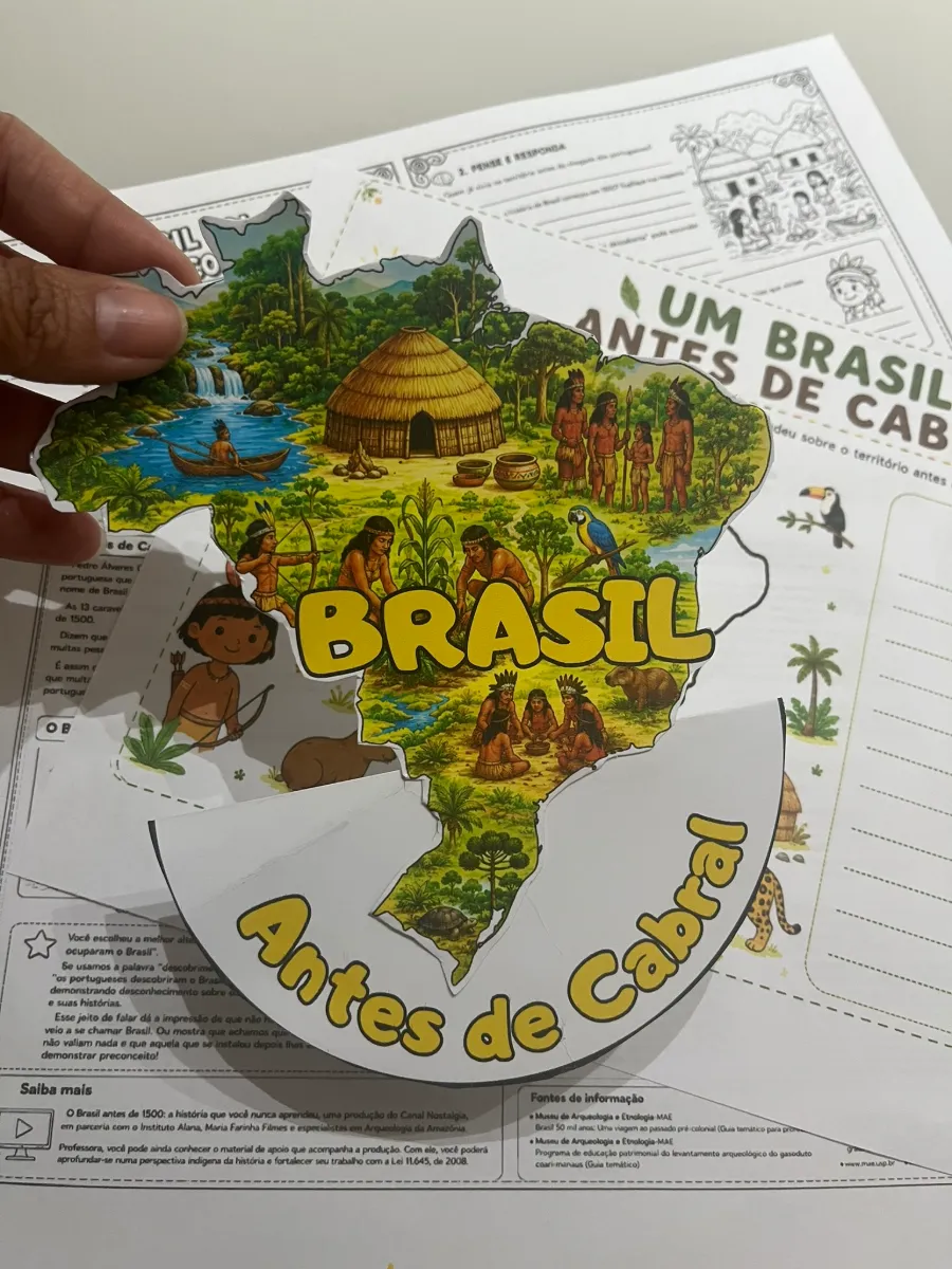 Brasil antes de Cabral: Povo Indígena - Atividade + Balancê — amostra 7: Antes da chegada dos portugueses, este território…