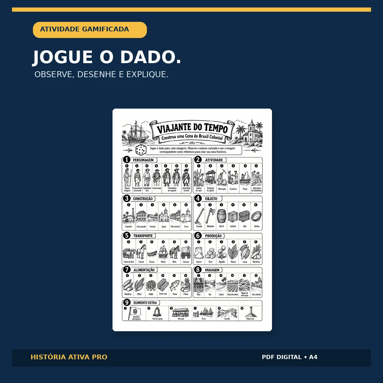 Brasil Colonial: Jogo Viajante do Tempo – 7º Ano — amostra 1: Jogo de História sobre o Brasil Colonial: 54 imagens,… Brasil Colonial: Jogo Viajante do Tempo – 7º Ano — amostra 1: Jogo de História sobre o Brasil Colonial: 54 imagens,…