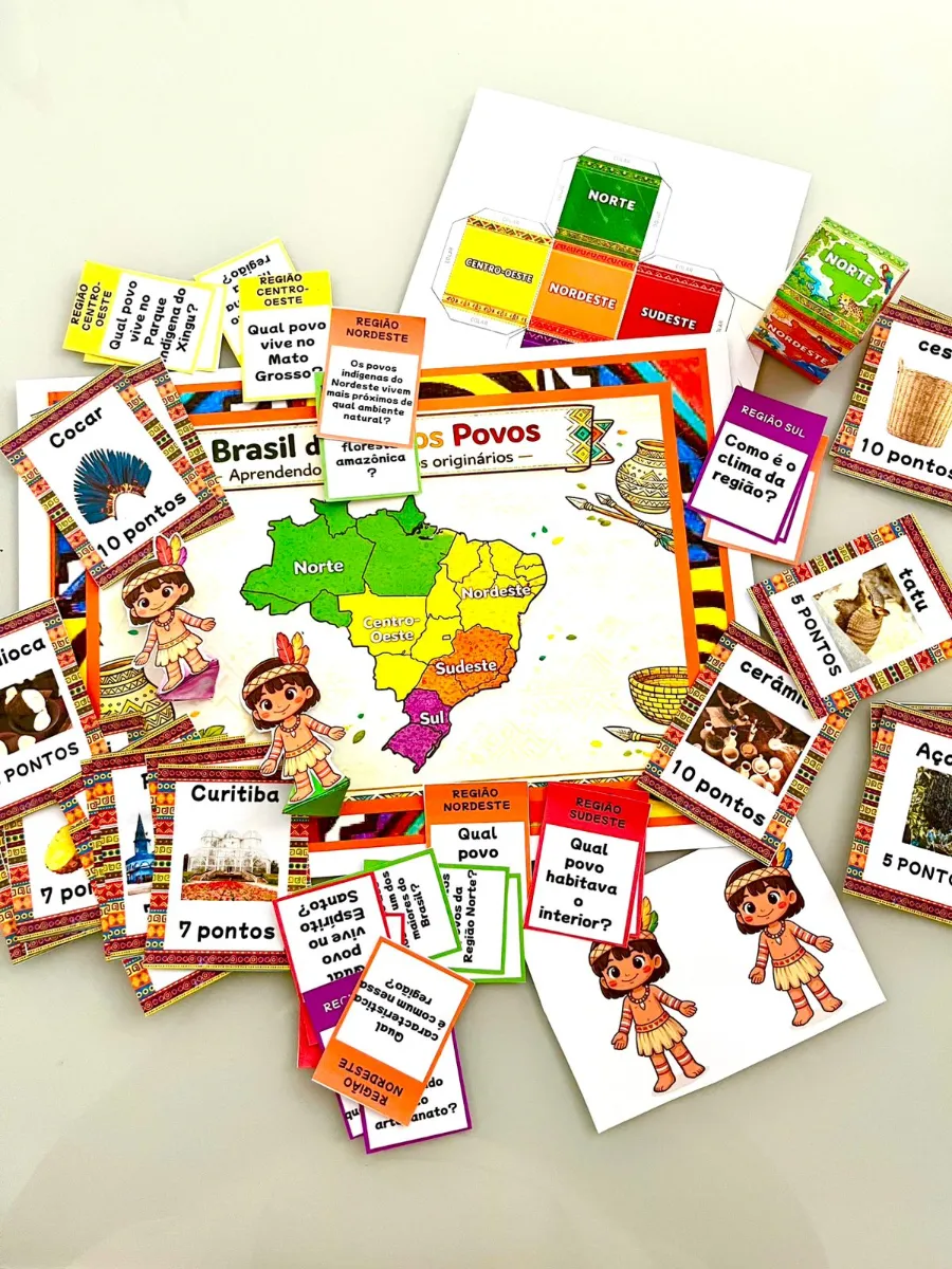 Brasil de Muitos Povos - Recurso Pedagógico: História — amostra 1: Um jogo pedagógico completo, pensado para transformar o…