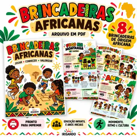 Brincadeiras Africanas para Consciência Negra | PDF — amostra 1: Um recurso pedagógico pensado para ampliar o repertório…