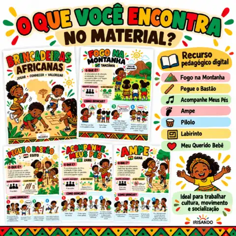 Brincadeiras Africanas para Consciência Negra | PDF — amostra 2: Recurso com 8 brincadeiras de origem africana para…