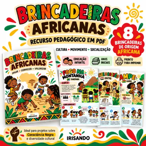 Brincadeiras Africanas para Consciência Negra | PDF — amostra 3: Recurso com 8 brincadeiras de origem africana para…