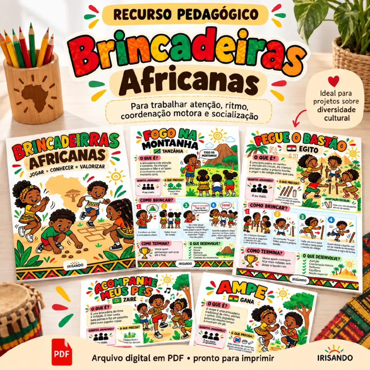 Brincadeiras Africanas para Consciência Negra | PDF — Ciências para Educação Infantil: Recurso com 8 brincadeiras de origem…