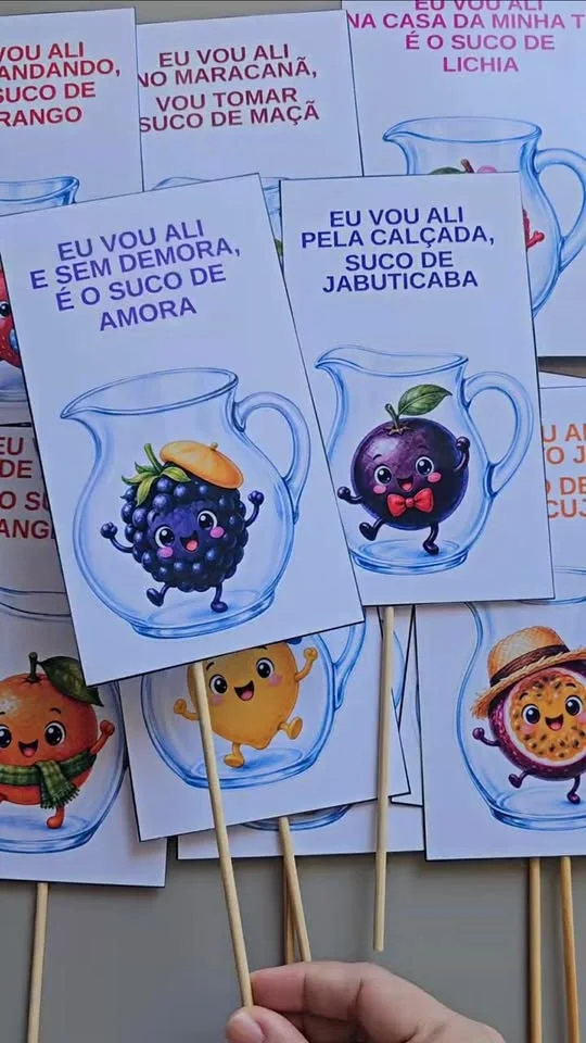 Brincando com a Música Sucolândia🍍Ilustrações e a sequência em PDF🍓🍍 — amostra 5: 🍊🍇 Transforme o momento da música em…