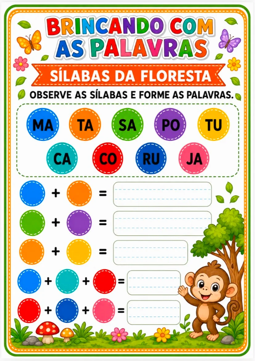 BRINCANDO COM AS PALAVRAS — amostra 3: 🌈📚 BRINCANDO COM AS PALAVRAS Transforme a alfabetização em uma experiência…