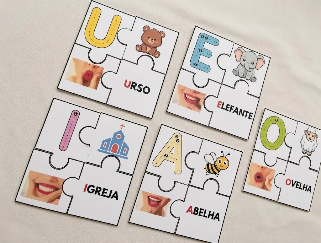 🌈 BRINCANDO COM AS VOGAIS Um recurso lúdico para explorar letras, sons e palavras — amostra 2: 💛 Uma proposta que vai…