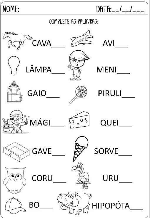 ✏️ Brincando com Palavras - CADERNO DAS SÍLABAS — amostra 3: Um material prático e divertido para trabalhar leitura,…