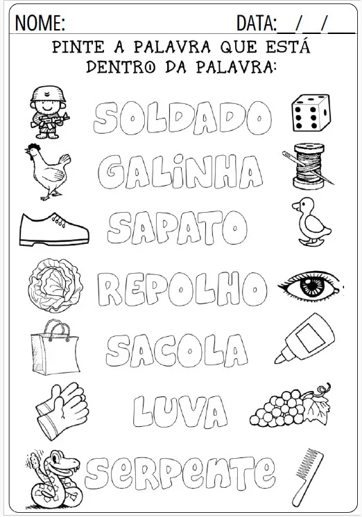 ✏️ Brincando com Palavras - CADERNO DAS SÍLABAS — amostra 4: Um material prático e divertido para trabalhar leitura,…