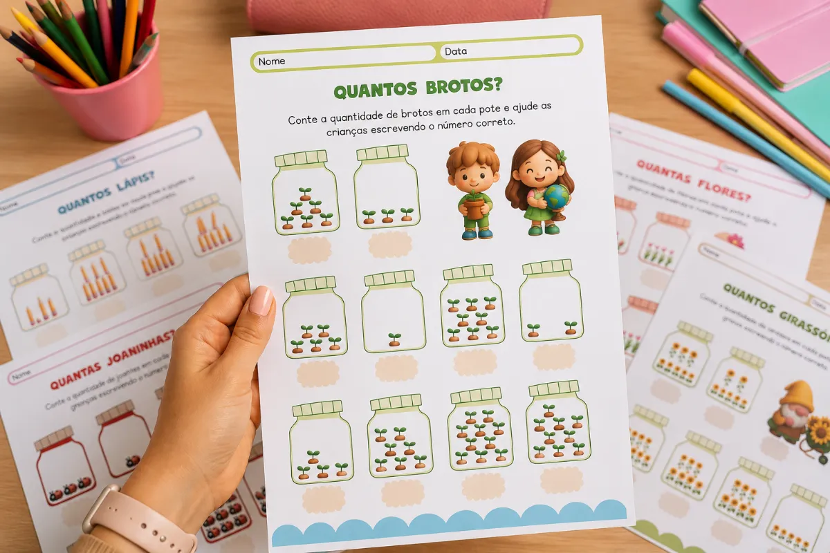 Brincando de Contar - Apostila de Matemática: Alfabetização — amostra 2: Nada de atividades repetitivas e sem graça