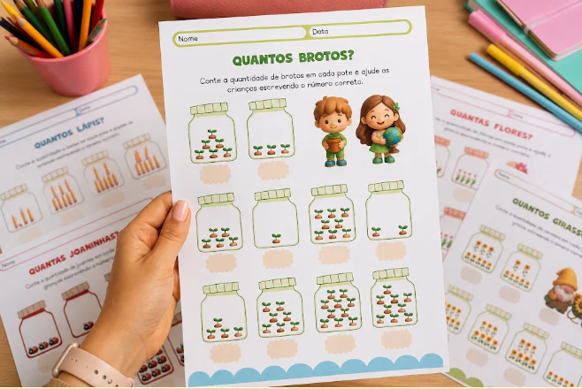 Brincando de Contar até 10 | Apostila de Matemática Infantil — amostra 4: Como utilizar em sala de aula?