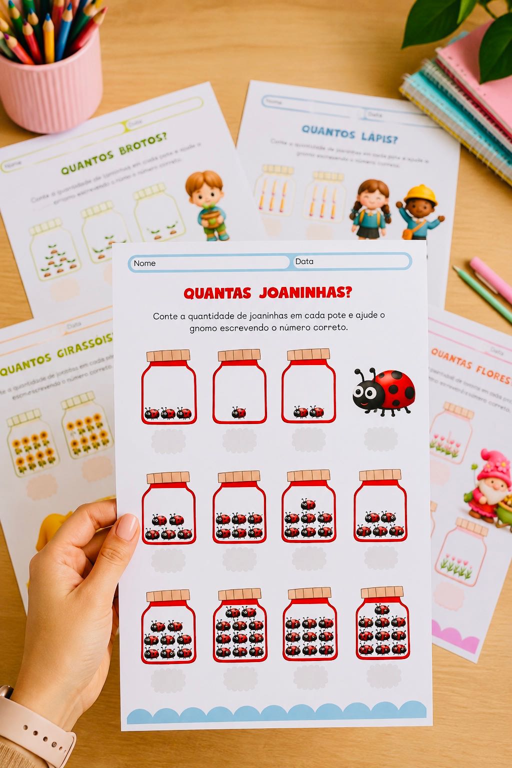 Brincando de Contar: Números e Quantidades — amostra 2: Apostila lúdica para desenvolver contagem, reconhecimento dos…