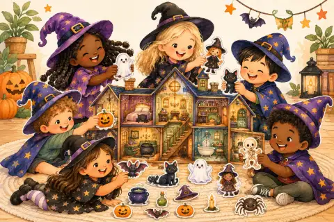 Build a Haunted House! | Jogo de Halloween em Inglês – Vocabulário e Preposições — amostra 3: Jogo de Halloween em inglês…