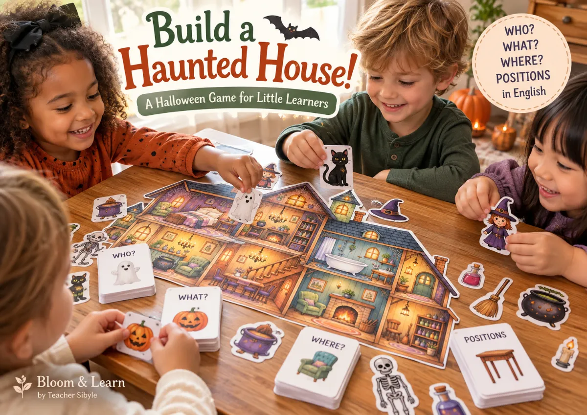 Build a Haunted House! | Jogo de Halloween em Inglês – Vocabulário e Preposições — Atividades para Todas as séries: Jogo de…