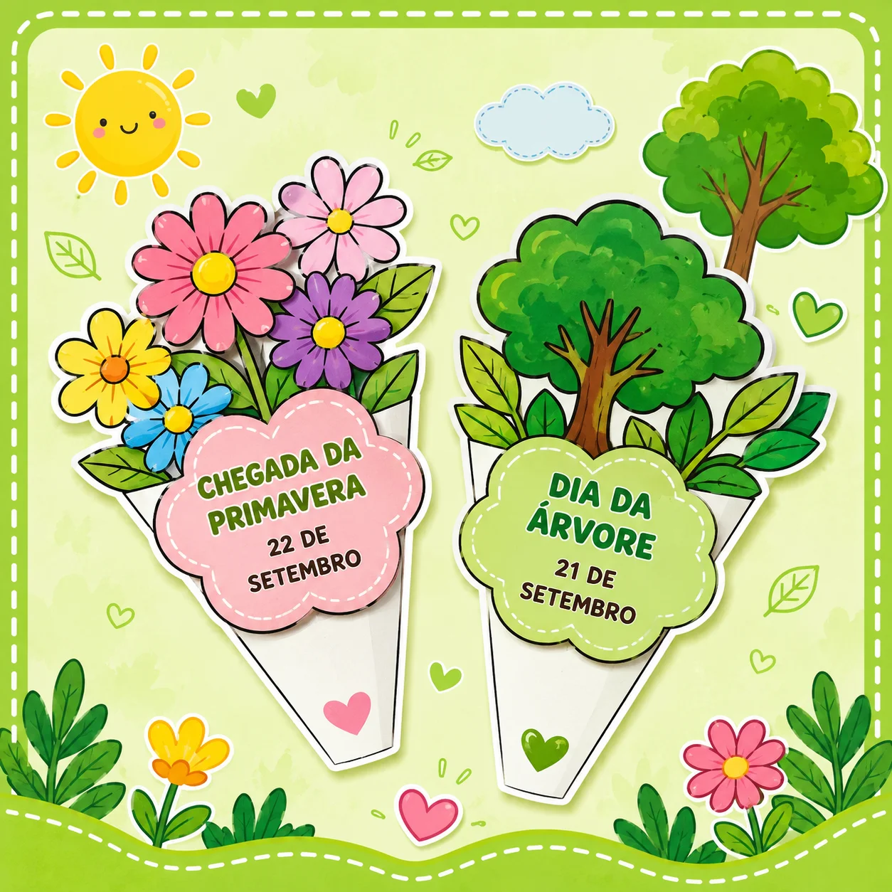 Buquê Chegada da Primavera e Dia da Árvore — Alfabetização para Educação Infantil: Buquê Chegada da Primavera e Dia da…