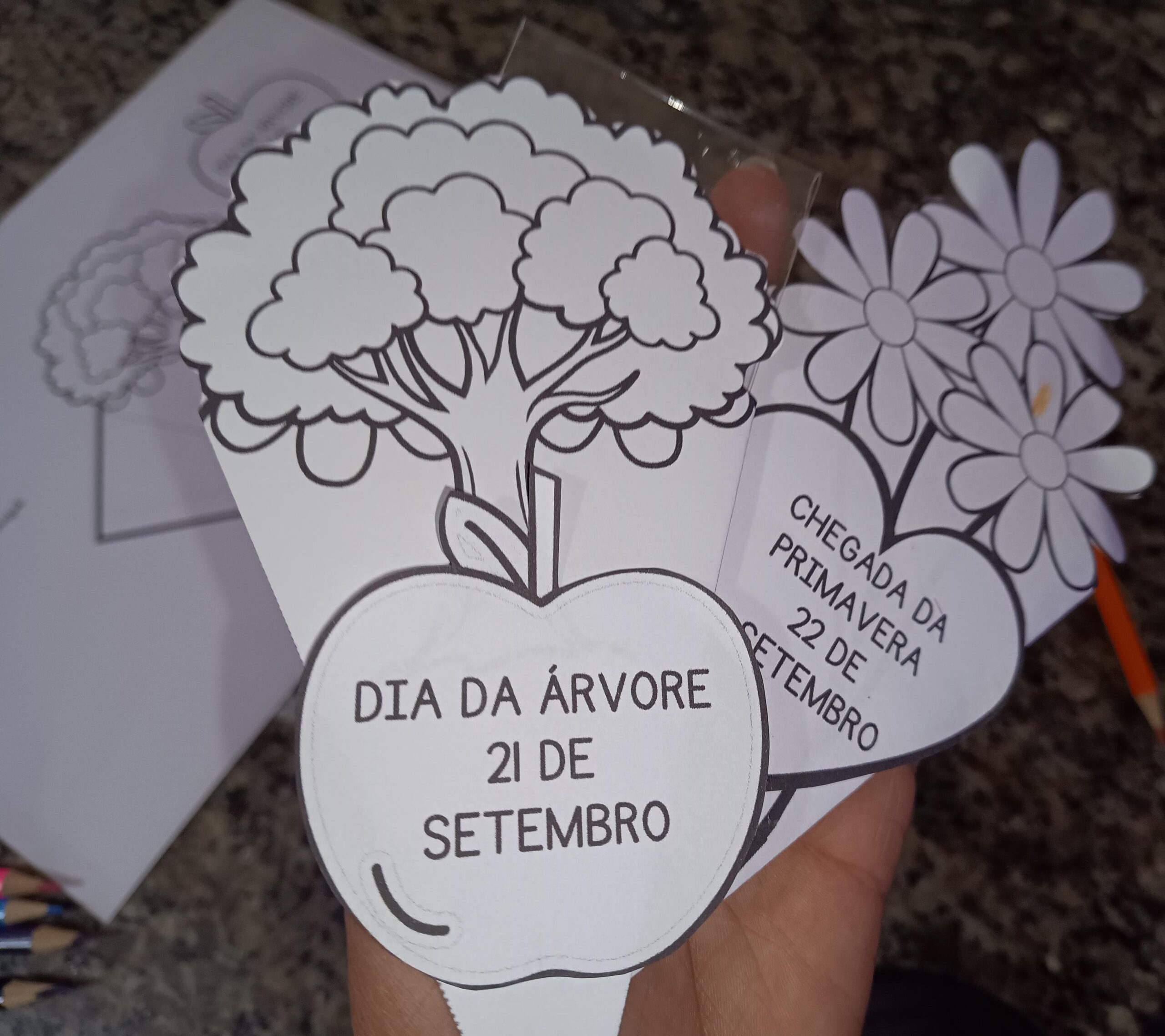 Buquê chegada da primavera e dia da árvore – PDF para Imprimir — capa do material