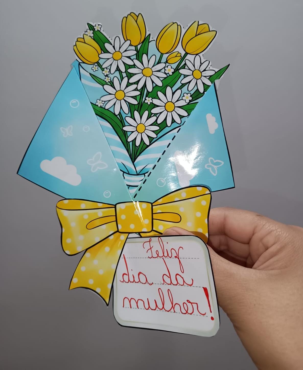 Buquê dia das mulheres – PDF para Imprimir — amostra 1: O que vem no material
