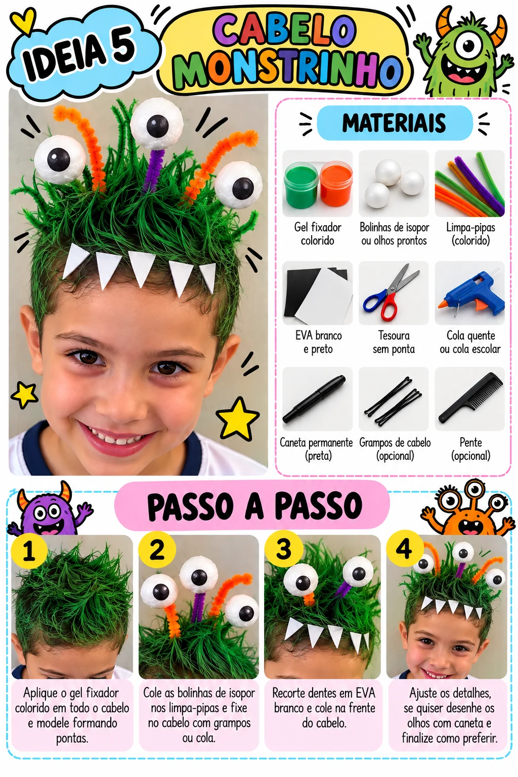 Cabelo Maluco: 9 Ideias Criativas com Fotos e Passo a Passo — amostra 6: Guia com 9 ideias de Cabelo Maluco, incluindo…