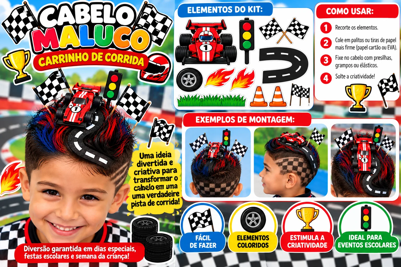 Cabelo Maluco Carrinho de Corrida 🏎️ CABELO MALUCO – CARRINHO DE CORRIDA! 🏁 Uma ideia divertida e criativa para… Cabelo Maluco Carrinho de Corrida 🏎️ CABELO MALUCO – CARRINHO DE CORRIDA! 🏁 Uma ideia divertida e criativa para…