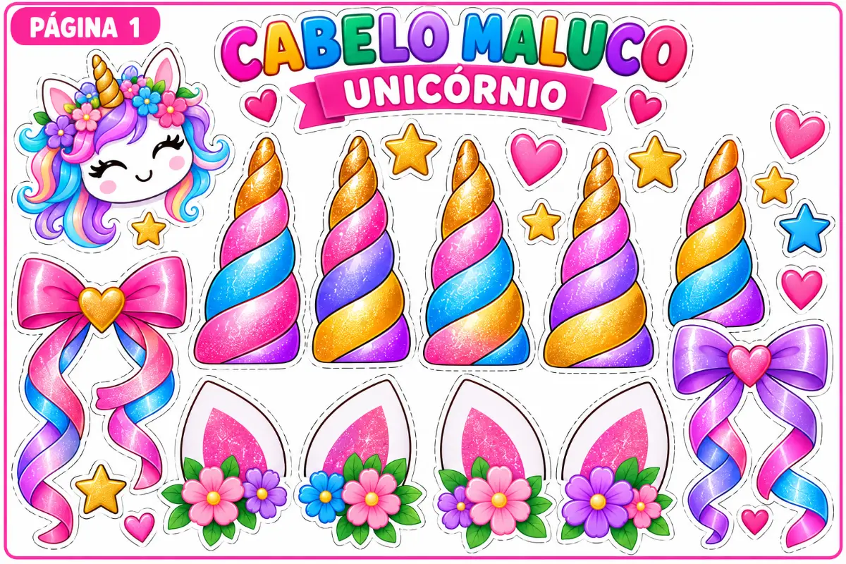 Cabelo Maluco Menina Unicórnio — amostra 6: O Cabelo Maluco Menina Unicórnio é uma proposta criativa para a Semana da…