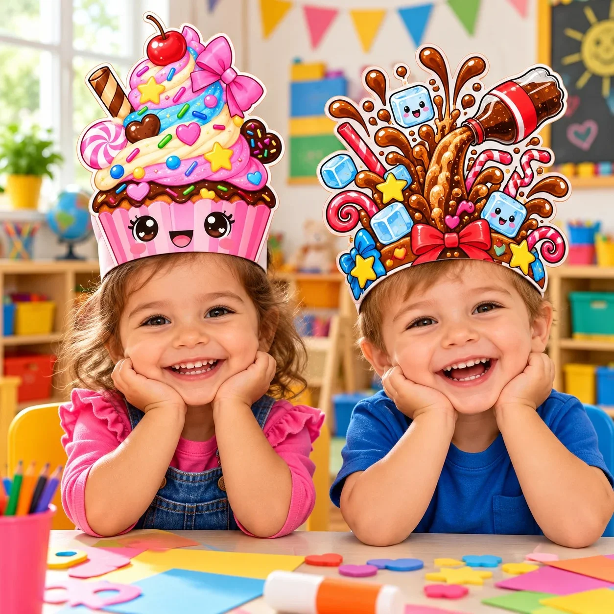Cabelo Maluco para Imprimir – 7 Moldes Criativos em PDF — Datas comemorativas para Educação Infantil: Coleção com 7 moldes…