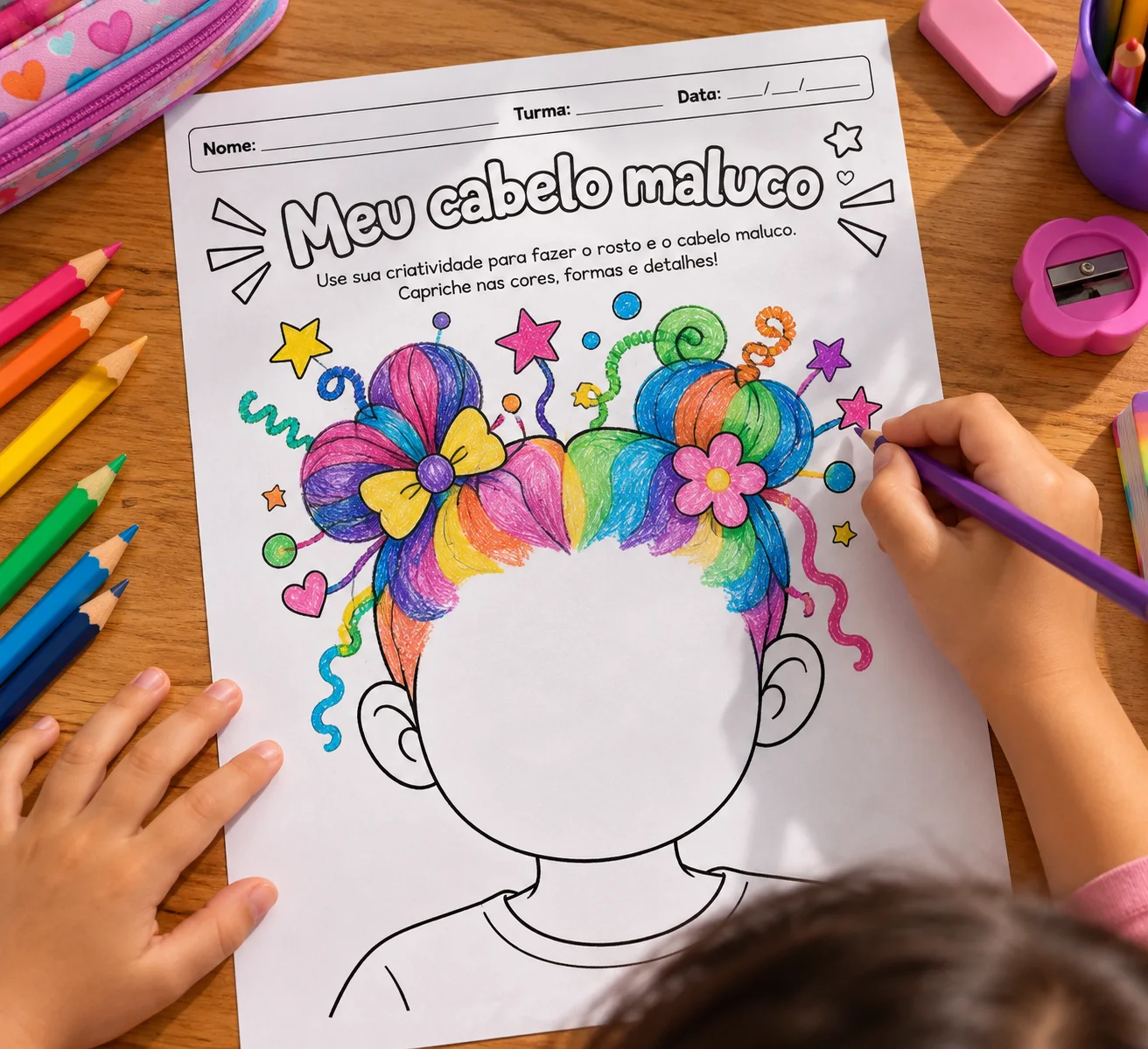 Cabelo, Meia e Mochila Maluca: Dia das Crianças — amostra 4: 3. Minha Mochila Maluca Um espaço amplo para a criança…