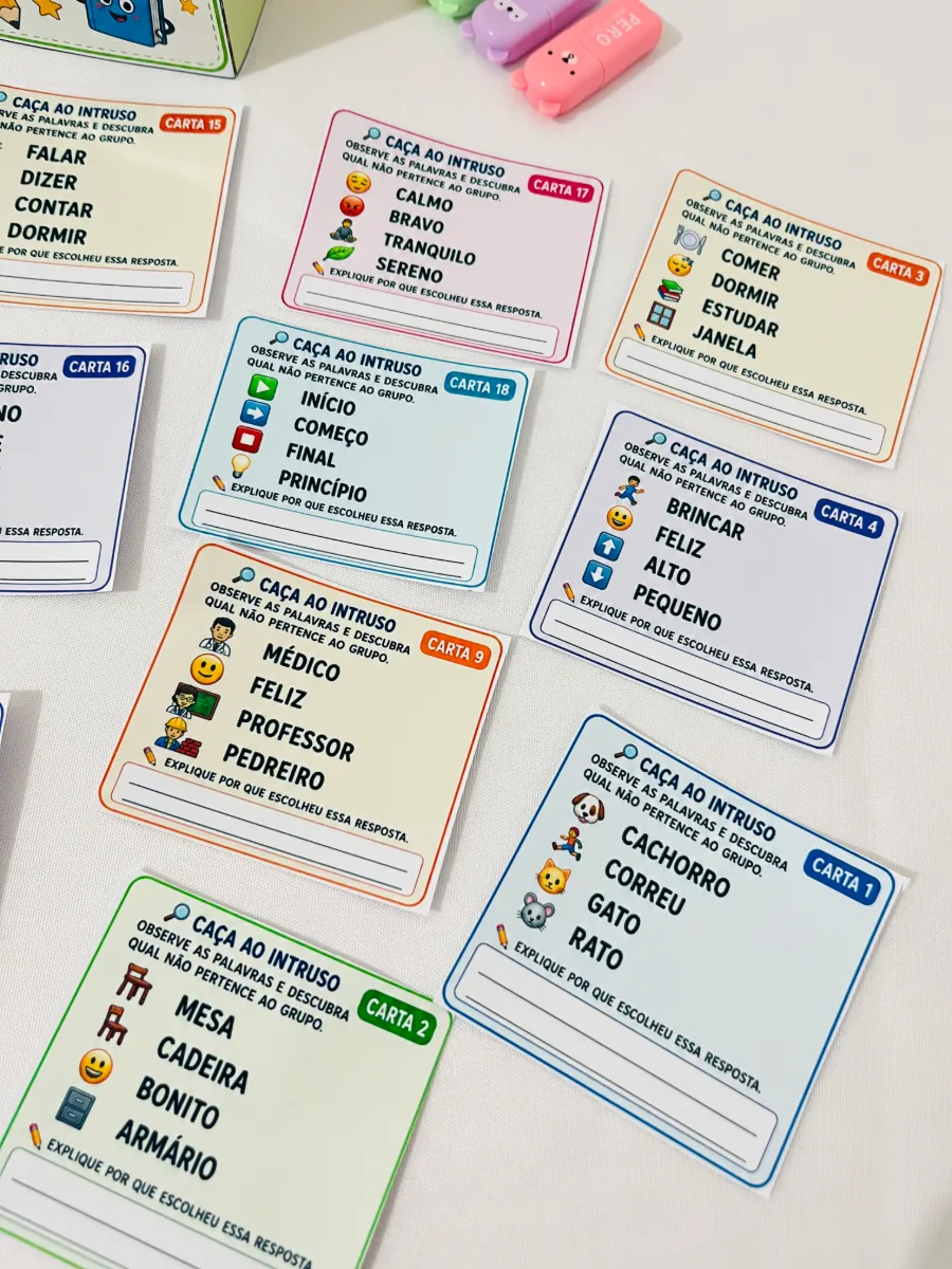 Caça ao Intruso – Alfabetização Do 1º ao 3º Ano — amostra 1: Um recurso lúdico, inteligente e envolvente para trabalhar…
