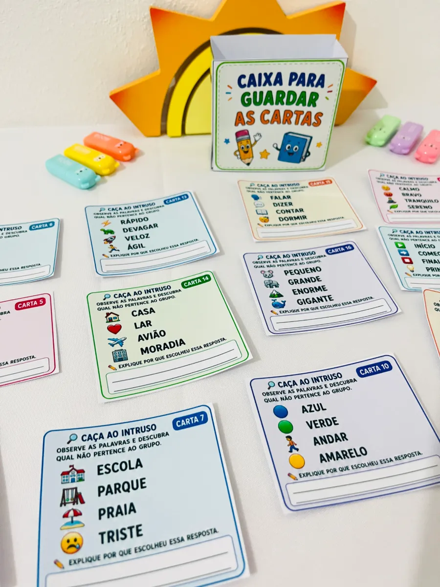 Caça ao Intruso – Alfabetização Do 1º ao 3º Ano — amostra 5: Atividade lúdica com 8 páginas para trabalhar leitura,…