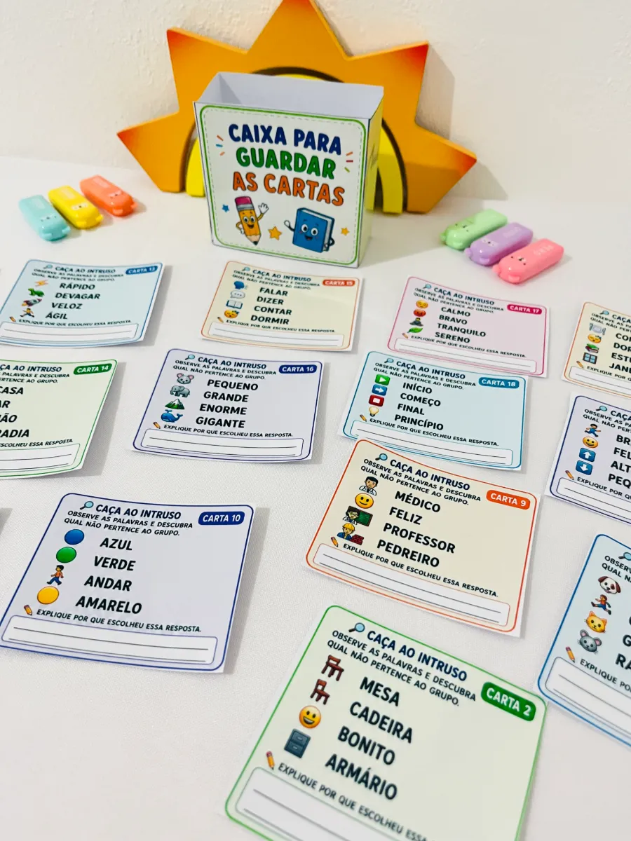 Caça ao Intruso – Alfabetização Do 1º ao 3º Ano — amostra 6: Atividade lúdica com 8 páginas para trabalhar leitura,…